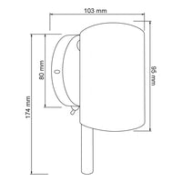 Lampara de Pared en Acabado Satinado con Cristal Opalino Uso Interior