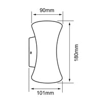 Lampara de Pared en Color Negro con LED Integrado Uso Exterior