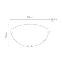 Lampara de Pared en Cristal con Acabado Satín para Uso Interior