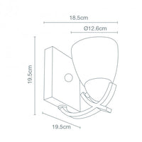 Lampara de Pared en Cristal con Acabado en Satin