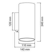 Lampara de Pared en Terminado Cristal Opalino Uso Interior