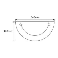 Lampara de Pared en Color Madera Oscura con Cristal Perlado Uso Interior