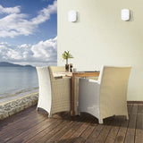Lampara de Pared Uso Exterior/Interior Disponible en Color Blanco y Satinado (Modelo a Elegir)