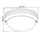 Lampara de Techo en Acabado Satinado para 2 Focos Uso Interior