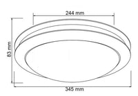 Lampara de Techo en Acabado Satinado para 2 Focos Uso Interior