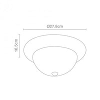 Lampara de Techo para 2 Focos en Cristal con Acabado Chocolate