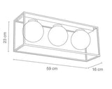 Lampara de Techo para 3 Luces en Cristal con Acabado Cromo