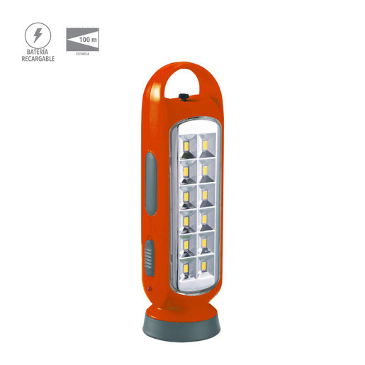 Linterna de Emergencia Recargable en Color Naranja
