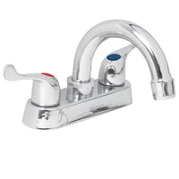 Mezcladora 4" para Lavabo Cuello Curvo con Manerales Tipo Palanca
