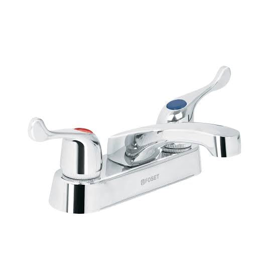 Mezcladora 4" para Lavabo Nariz Larga con Manerales Tipo Palanca