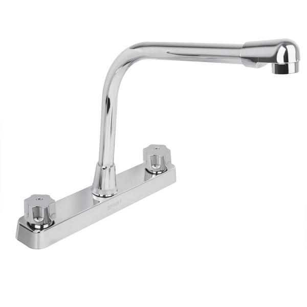 Mezcladora Plástica 8" para Fregadero Manerales Hexagonales Cuello Tipo Cobra