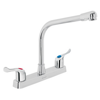 Mezcladora Plástica 8" para Fregadero Manerales de Palanca Cuello Tipo Cobra