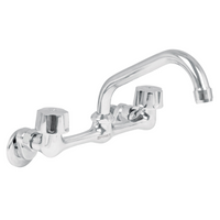 Mezcladora de 8" para Fregadero Manerales Hexagonales Cuello Corto Conexiones de Pared