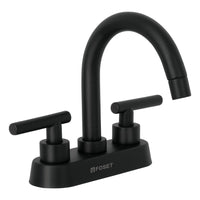 Mezcladoras 4" para Lavabo Cuello Curvo y Manerales Tipo Palanca Disponible en Color Negro Mate, Cromo y Satin (Modelo a Elegir)