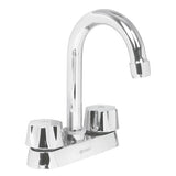 Mezcladoras 4" para Lavabo Cuello Tipo Bar Manerales Hexagonales Disponible con Cartucho Cerámico o Compresión (Modelo a Elegir)