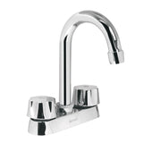 Mezcladoras 4" para Lavabo Cuello Tipo Bar Manerales Hexagonales Disponible con Cartucho Cerámico o Compresión (Modelo a Elegir)