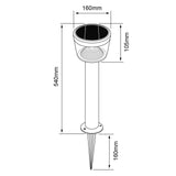 Mini Poste Solar Incluye Estaca para Jardín, Batería Recargable y Apagador