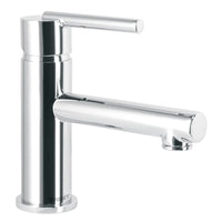Monomandos para Lavabo Nariz Recta Cuello Corto Disponible en Color Cromo y Satin (Modelo a Elegir)