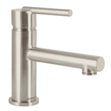 Monomandos para Lavabo Nariz Recta Cuello Corto Disponible en Color Cromo y Satin (Modelo a Elegir)