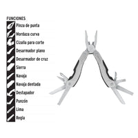 Multiherramienta 12 Funciones en Acero Inoxidable