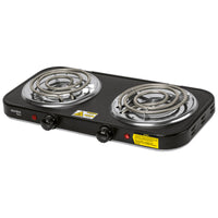 Parrillas Electricas de Doble Resistencia Color Blanco y Negro (Modelo a Elegir)