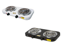 Parrillas Electricas de Doble Resistencia Color Blanco y Negro (Modelo a Elegir)