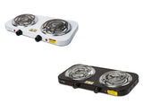 Parrillas Electricas de Doble Resistencia Color Blanco y Negro (Modelo a Elegir)