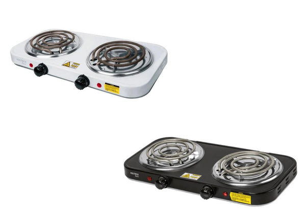 Parrillas Electricas de Doble Resistencia Color Blanco y Negro (Modelo a Elegir)