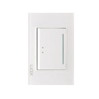 Placa con 1 Interruptor Escalera Disponible en Color Blanco, Marfil, Menta y Negro (Modelo a Elegir)