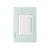 Placa con 1 Interruptor Sencillo Disponible en Color Blanco, Marfil, Menta y Negro (Modelo a Elegir)