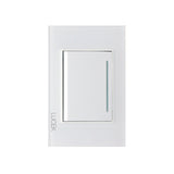 Placa con 1 Interruptor Sencillo Disponible en Color Blanco, Marfil, Menta y Negro (Modelo a Elegir)