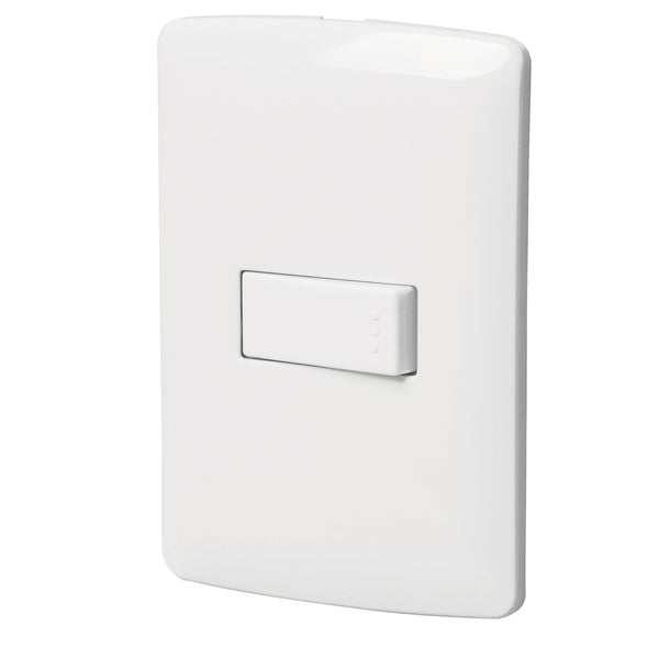 Placa con 1 Interruptor Sencillo en Color Blanco