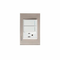 Placa con 2 Interruptores Escalera y 1 Contacto Disponible en Color Blanco, Marfil, Menta y Negro (Modelo a Elegir)