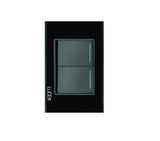 Placa con 2 Interruptores Sencillos Disponible en Color Blanco, Marfil, Menta y Negro (Modelo a Elegir)