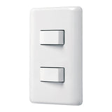 Placa con 2 Interruptores Sencillos Disponible en Color Marfil y Blanco Linea Basica (Modelo a Elegir)