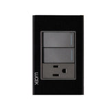 Placa con 2 Interruptores Sencillo y 1 Contacto Disponible en Color Blanco, Marfil, Menta y Negro (Modelo a Elegir)