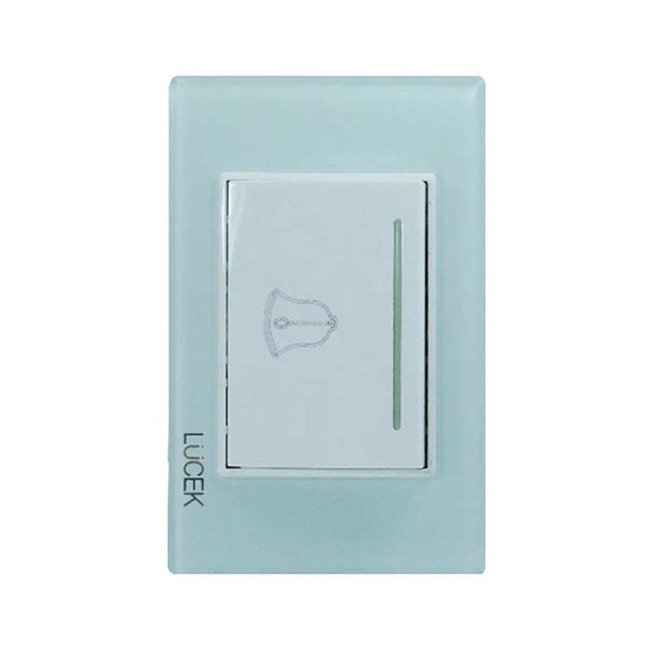 Placa con Botón Timbre Disponible en Color Blanco, Marfil, Menta y Negro (Modelo a Elegir)
