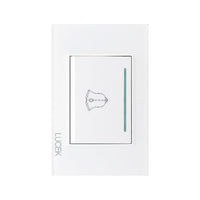 Placa con Botón Timbre Disponible en Color Blanco, Marfil, Menta y Negro (Modelo a Elegir)