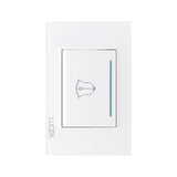 Placa con Botón Timbre Disponible en Color Blanco, Marfil, Menta y Negro (Modelo a Elegir)