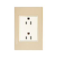 Placa con Contacto Duplex Disponible en Color Blanco, Marfil, Menta y Negro (Modelo a Elegir)