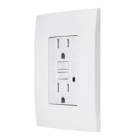 Placa con Contacto Duplex GFCI en Color Blanco
