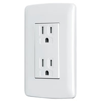Placa con Contacto Duplex en Color Blanco