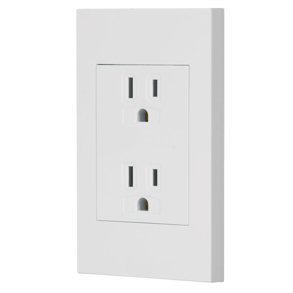 Placa con Contacto Duplex en Color Blanco