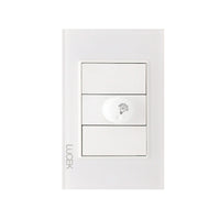 Placa con Dimmer Disponible en Color Blanco, Marfil, Menta y Negro (Modelo a Elegir)