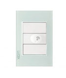 Placa con Dimmer Disponible en Color Blanco, Marfil, Menta y Negro (Modelo a Elegir)