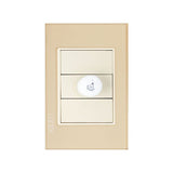 Placa con Dimmer Disponible en Color Blanco, Marfil, Menta y Negro (Modelo a Elegir)