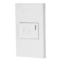 Placa con Interruptor de Timbre en Color Blanco