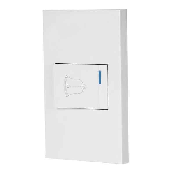 Placa con Interruptor de Timbre en Color Blanco