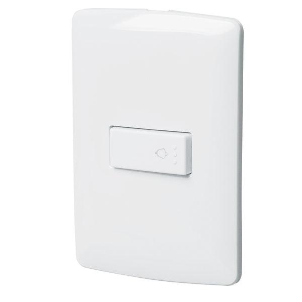 Placa con Interruptor de Timbre en Color Blanco
