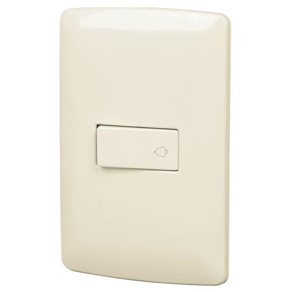 Placa con Interruptor de Timbre en Color Marfil